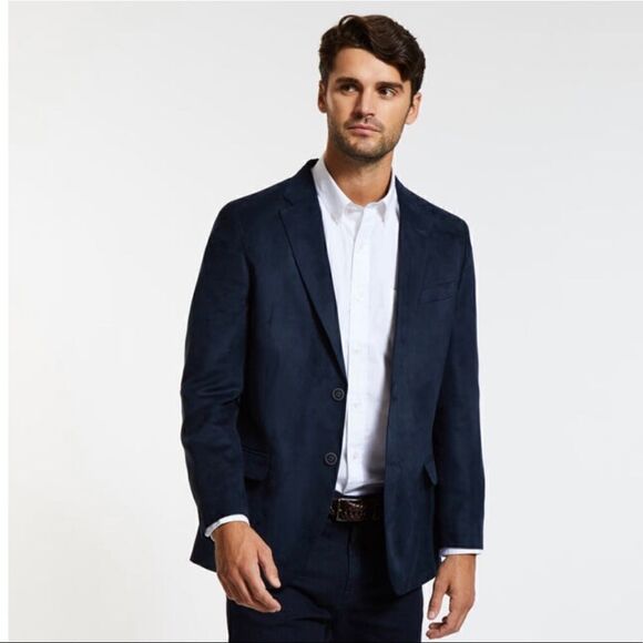 Nautica Branford Ultra Suede Navy Jacket Sz 44S